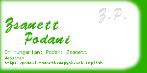 zsanett podani business card